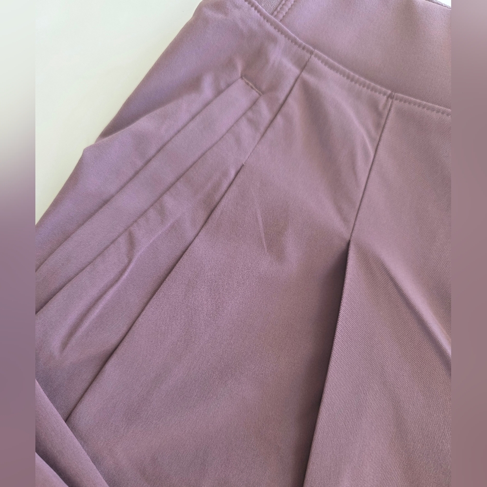 Athleta Brooklyn Heights High Rise Pleated Wide Leg Pants Mauve SZ 6 - Picture 5 of 11